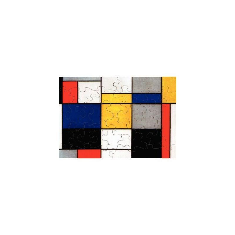 Achetez Puzzle en bois d'environ 24 pièces, COMPOSITION 123 de MONDRIAN K629-24 PUZZLE MIC pas cher..