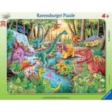 Achetez Puzzle à cadre de 30 pièces, les dinosaures 12004153 RAVENSBURGER pas cher sur Ma Rentrée..
