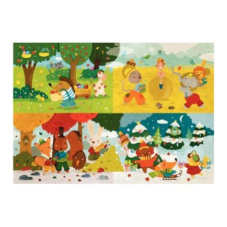 Achetez Puzzle en bois d'environ 24 pièces, les saisons K1123-24 PUZZLE MIC pas cher sur Ma Rentré..