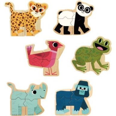 Achetez Lot de 6 puzzles magnétiques MIXANIMO, 24 pièces DJ03126 DJECO pas cher sur Ma Rentrée Sc..