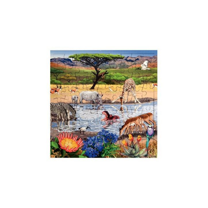 Puzzle de 81 pièces en bois, la savane africaine 2203502