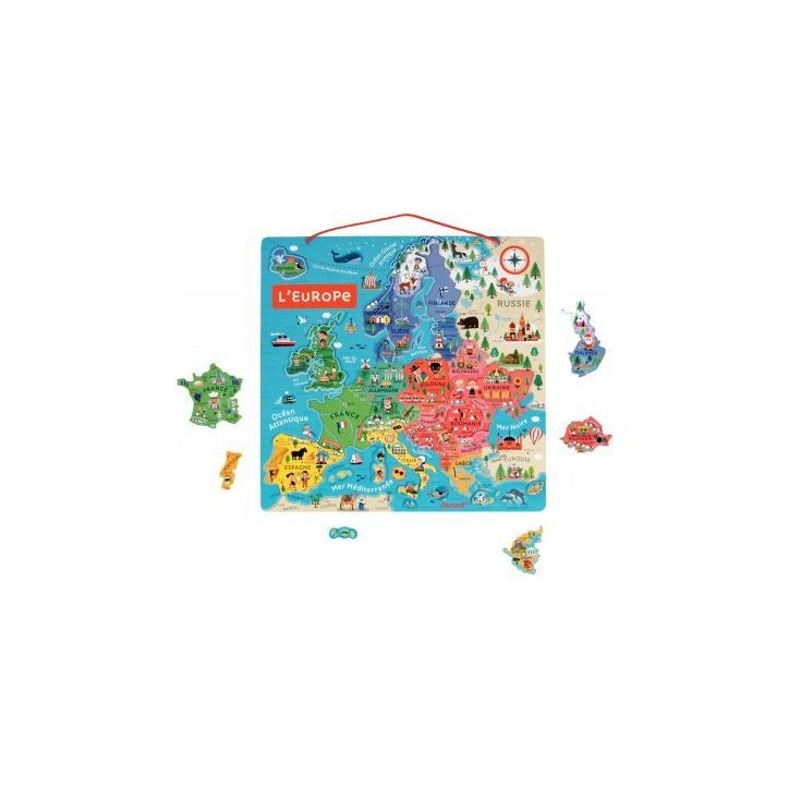 Puzzle magnétique 40 pièces, l'Europe J05476 JANOD