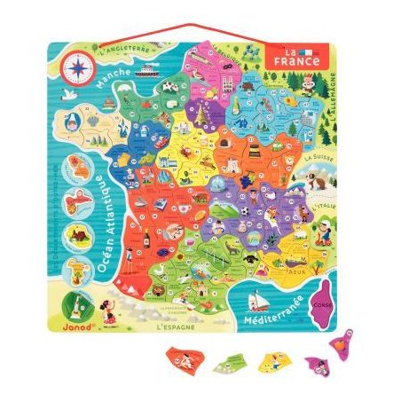 Achetez Puzzle magnétique en bois LA FRANCE, 93 pièces J05480 pas cher sur Ma Rentrée Scolaire