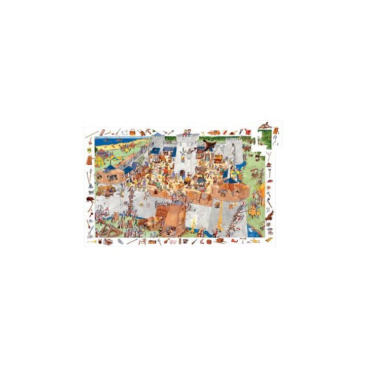 Puzzle observation de 100 pièces sur le thème du château fort DJ07503 DJECO
