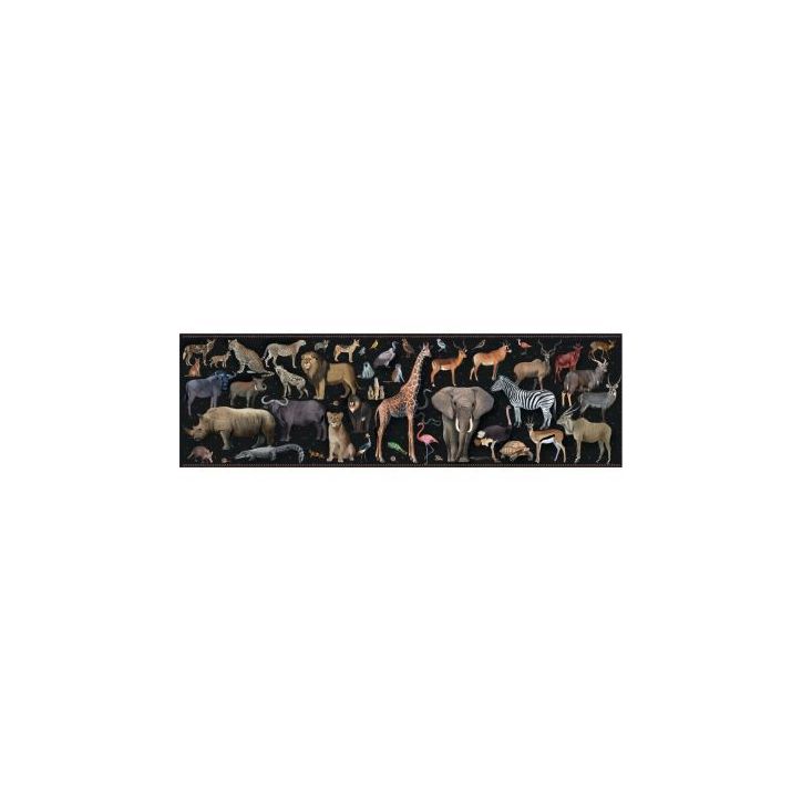 Puzzle panoramique 200 pièces, les animaux menacés 19697 APLI KIDS APLI