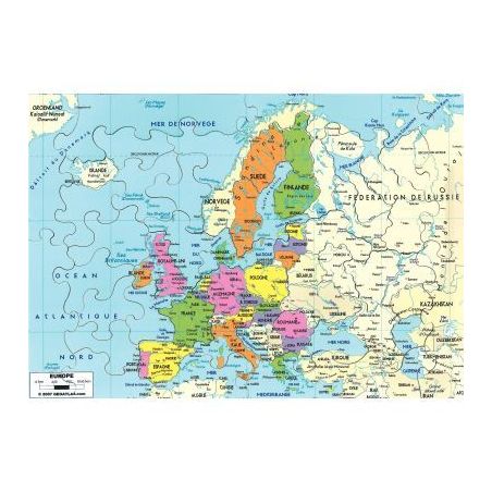 Achetez Puzzle en bois d'environ 50 pièces, la carte de l'Europe K74-50 PUZZLE MIC pas cher sur Ma ..