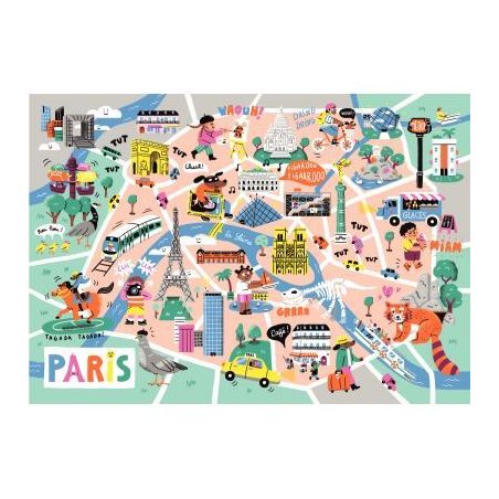 Achetez Puzzle en bois d'environ 50 pièces, balade à Paris K1009-50 PUZZLE MIC pas cher sur Ma Ren..