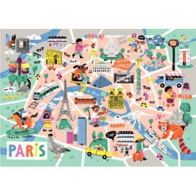 Achetez Puzzle en bois d'environ 50 pièces, balade à Paris K1009-50 PUZZLE MIC pas cher sur Ma Ren..