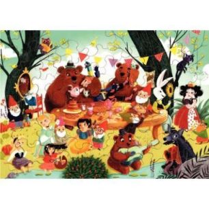 Puzzle en bois d'environ 50 pièces, il était une fois K067-50