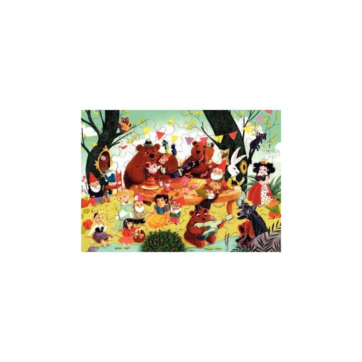 Puzzle en bois d'environ 50 pièces, il était une fois K067-50