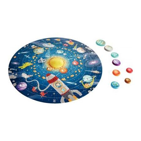 Achetez Puzzle rond 102 pièces, le système solaire E1625 HAPE pas cher sur Ma Rentrée Scolaire