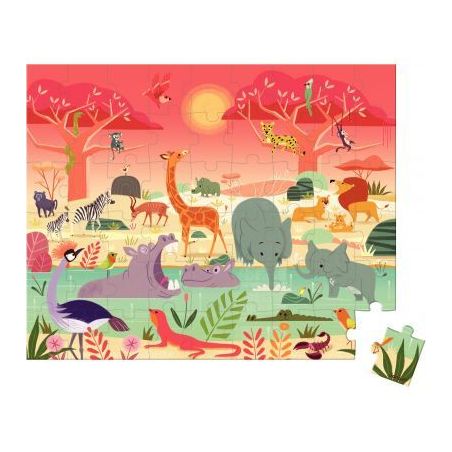 Achetez Puzzle 54 pièces, la réserve animalière J02650 JANOD pas cher sur Ma Rentrée Scolaire