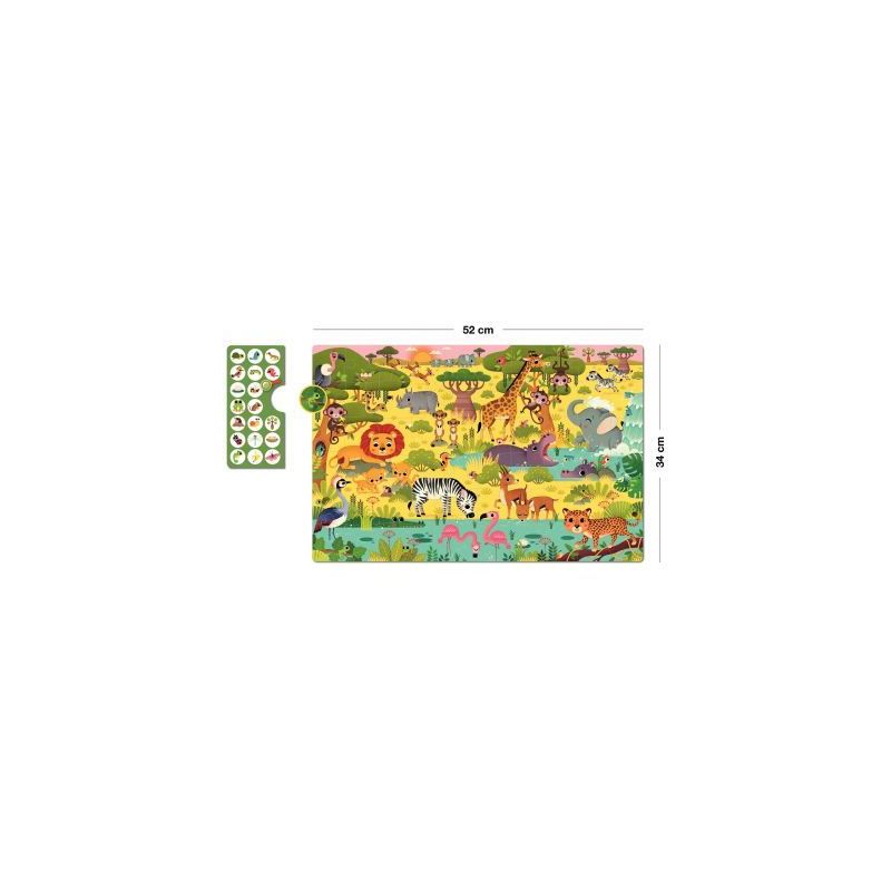 Achetez Puzzle d'observation 60 pièces, la savane 19221 APLI KIDS APLI pas cher sur Ma Rentrée Sco..