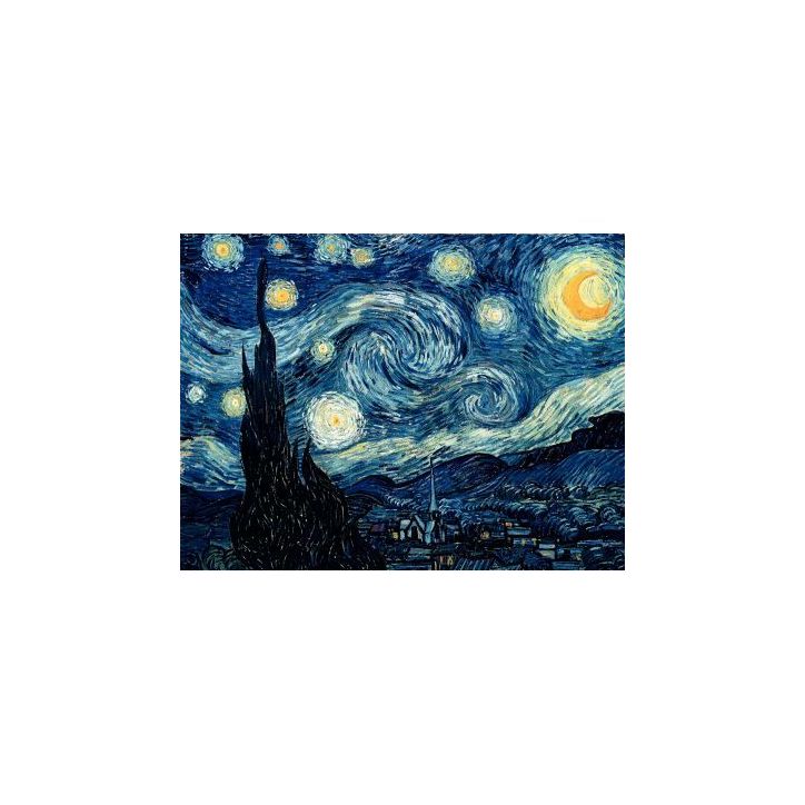 Puzzle en bois denviron 50 pièces, NUIT ETOILEE de Vincent VAN GOGH K94-50 PUZZLE MIC