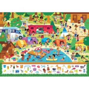 Achetez Puzzle cherche et trouve 100 pièces, au camping 00086212 RAVENSBURGER pas cher sur Ma Rentr..