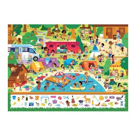 Achetez Puzzle cherche et trouve 100 pièces, au camping 00086212 RAVENSBURGER pas cher sur Ma Rentr..