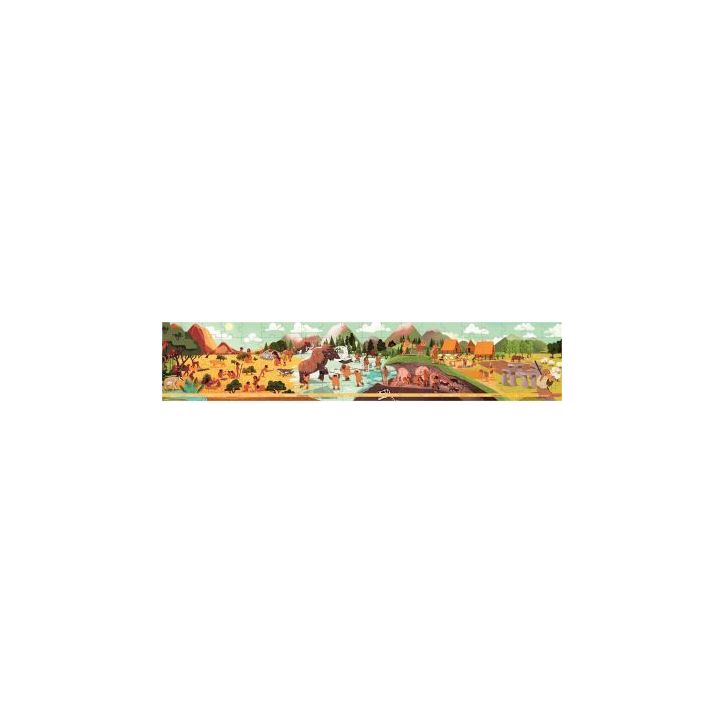 Puzzle panoramique 100 pièces, la Préhistoire J02546 JANOD