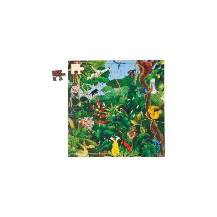 Puzzle de 81 pièces en bois, la forêt tropicale 2203501