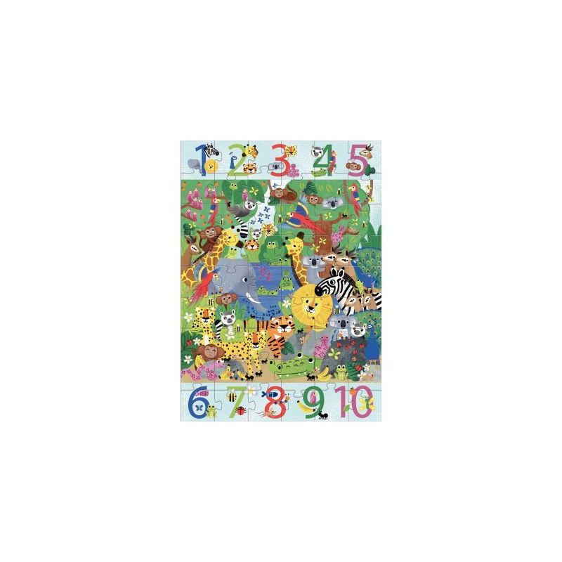 Achetez Puzzle géant 54 pièces, la jungle de 1 à 10 DJ07148 DJECO pas cher sur Ma Rentrée Scolai..