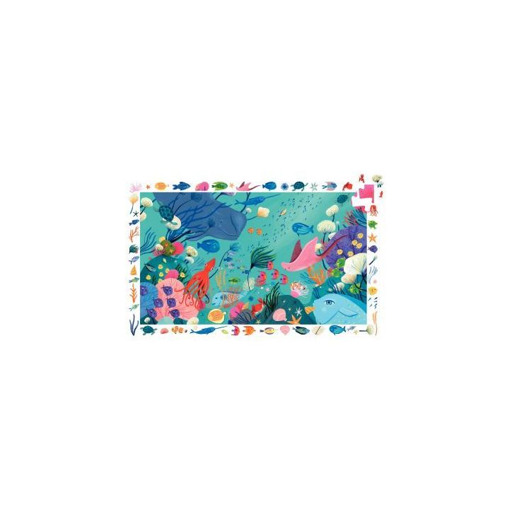 Puzzle d'observation 54 pièces, thème aquatique DJ07562 DJECO