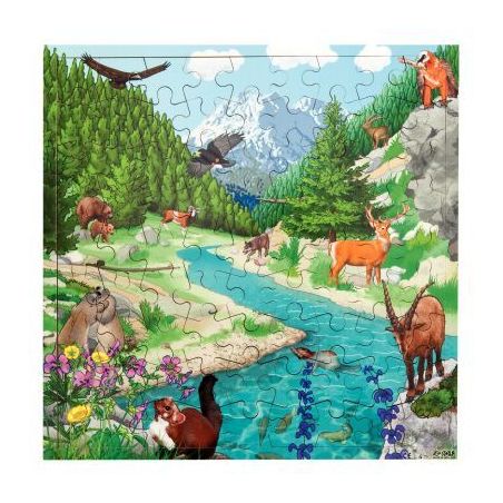 Achetez Puzzle de 81 pièces en bois, la montagne 2203503 pas cher sur Ma Rentrée Scolaire