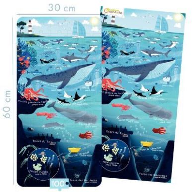 Achetez Puzzle 100 pièces le monde marin PU024C AVENUE MAN pas cher sur Ma Rentrée Scolaire