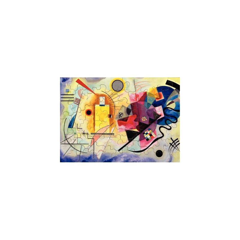 Achetez Puzzle en bois d'environ 50 pièces, JAUNE, ROUGE, BLEU de KANDINSKY K066-50 PUZZLE MIC pas ..