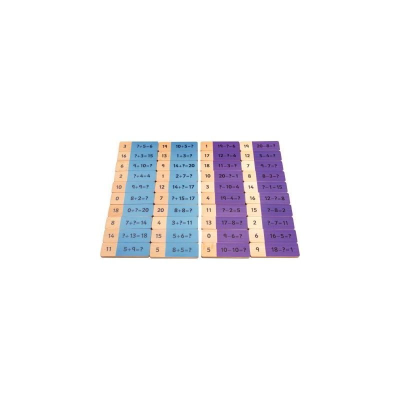 Achetez 40 dominos addition soustraction en bois EA-355 pas cher sur Ma Rentrée Scolaire Achetez 40 dominos addition soustraction en bois EA-355 pas cher sur Ma Rentrée Scolaire