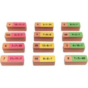 Achetez 60 dominos multiplication en bois EA-353 pas cher sur Ma Rentrée Scolaire