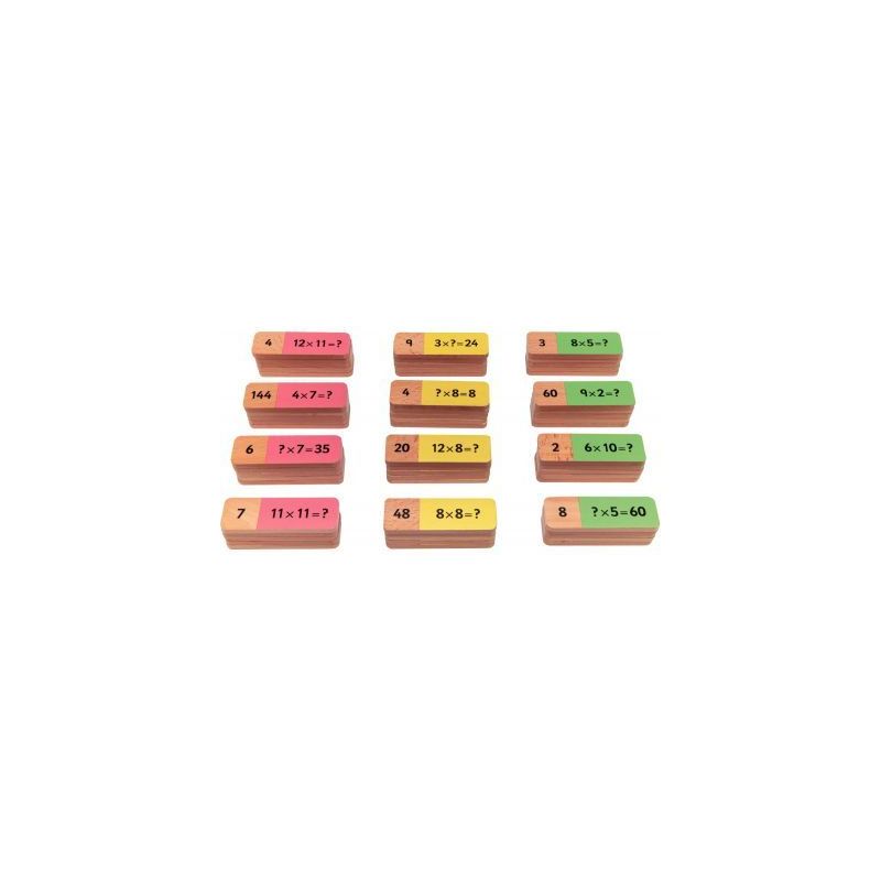 Achetez 60 dominos multiplication en bois EA-353 pas cher sur Ma Rentrée Scolaire Achetez 60 dominos multiplication en bois EA-353 pas cher sur Ma Rentrée Scolaire