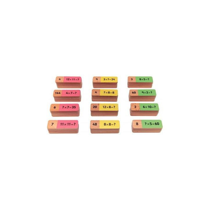 60 dominos multiplication en bois EA-353