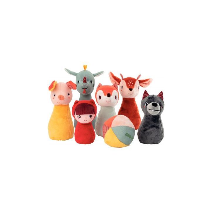 Jeu de 6 quilles en tissu LILLIPUTIENS + balle 83465 LILLIPUTIENS