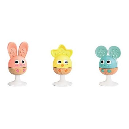 Achetez Lot de 3 hochets animaux à ventouse E0123 HAPE pas cher sur Ma Rentrée Scolaire