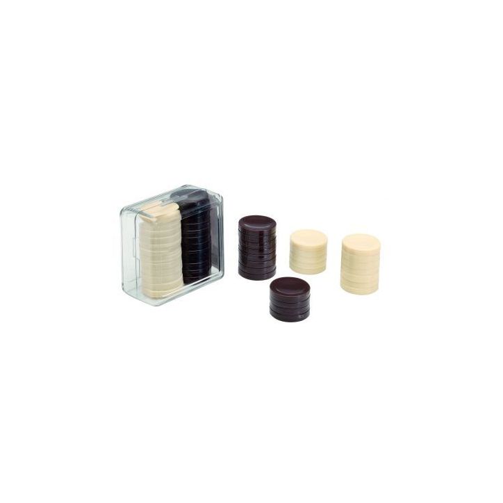 Set de 24 pions de dames en plastique 076
