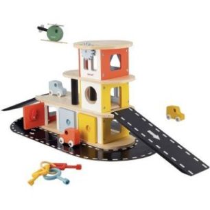 Achetez Garage des bolides en bois J04636 JANOD pas cher sur Ma Rentrée Scolaire