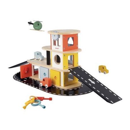 Achetez Garage des bolides en bois J04636 JANOD pas cher sur Ma Rentrée Scolaire
