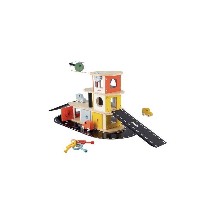 Garage des bolides en bois J04636 JANOD