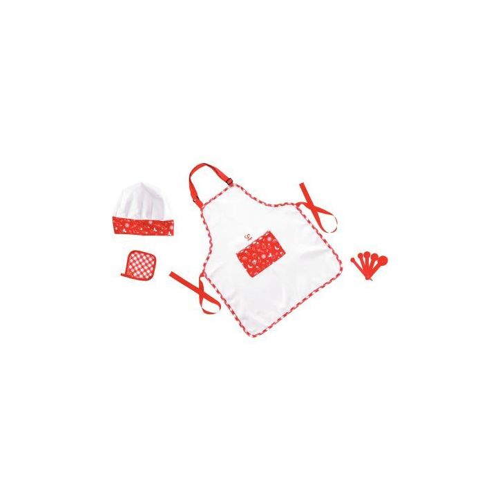 Tablier de cuisine avec 2 gants et une toque E3162 HAPE