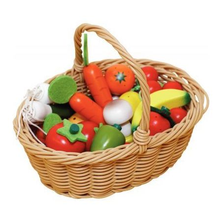 Achetez Panier de 24 fruits et légumes en bois J05620 JANOD pas cher sur Ma Rentrée Scolaire