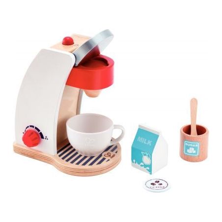 Achetez Machine à  expresso en bois blanc + accessoires E3146 HAPE pas cher sur Ma Rentrée Scolai..