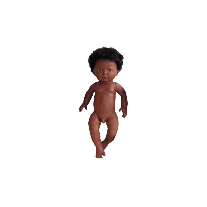 Poupée garçon africain avec cheveux 42 cm BV 42440 LES PLUMIN