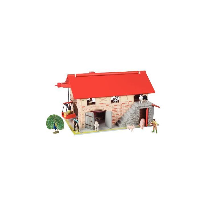 Grande ferme en bois verni et laqué avec toit ouvrant 60101 / MDS 84115 PAPO