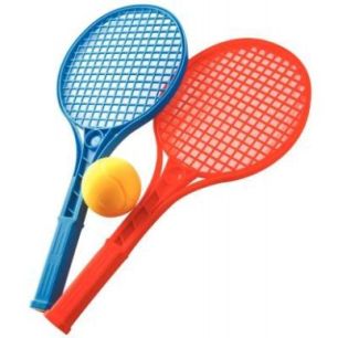Achetez Lot de 12 raquettes de tennis + 12 balles en mousse 004219 pas cher sur Ma Rentrée Scolaire