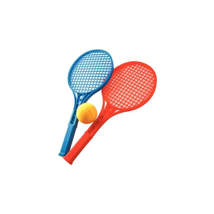 Lot de 12 raquettes de tennis + 12 balles en mousse 004219