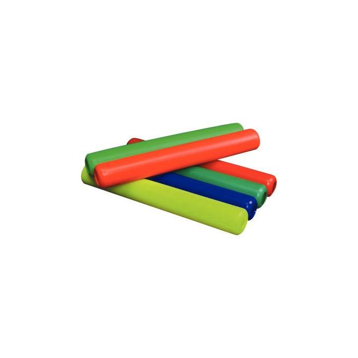 Lot 6 bâtons Relais PVC 30Cm couleurs assorties 025004