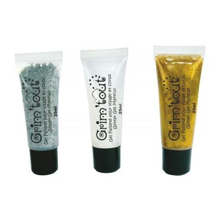 Achetez Lot de 3 tubes de gel pailleté pour visage et corps GT41523 pas cher sur Ma Rentrée Scolai..