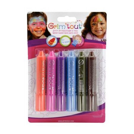 Achetez Lot de 6 sticks de 4,7 grammes de maquillage à l'eau coloris pop GT41882 pas cher sur Ma ..