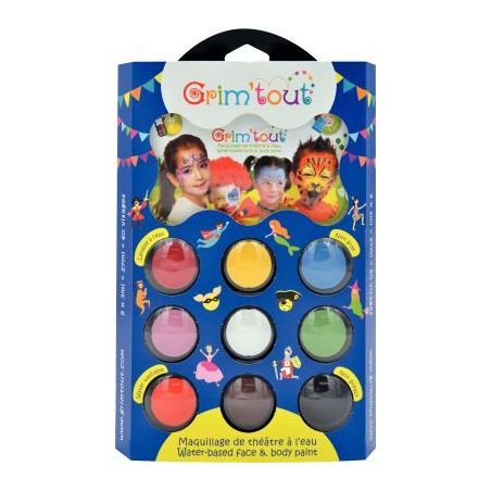 Achetez Palette de maquillage à l'eau GRIM'TOUT Carnaval 9 couleurs assortis GT41210 pas cher sur..