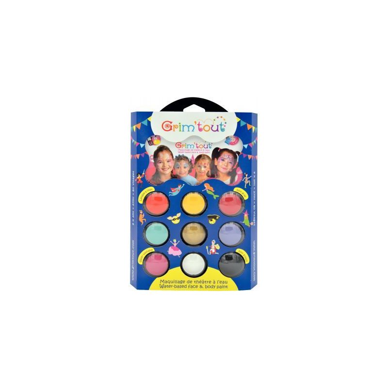 Achetez Palette de maquillage à l'eau GRIM'TOUT Princesse 9 couleurs assortis GT41213 pas cher su.. Achetez Palette de maquillage à l'eau GRIM'TOUT Princesse 9 couleurs assortis GT41213 pas cher su..