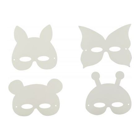Achetez Lot de 24 masques en carton forme animaux assortis MAJ8178 pas cher sur Ma Rentrée Scolaire